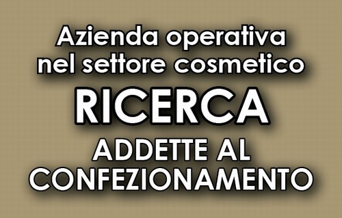 ADDETTE AL CONFEZIONAMENTO